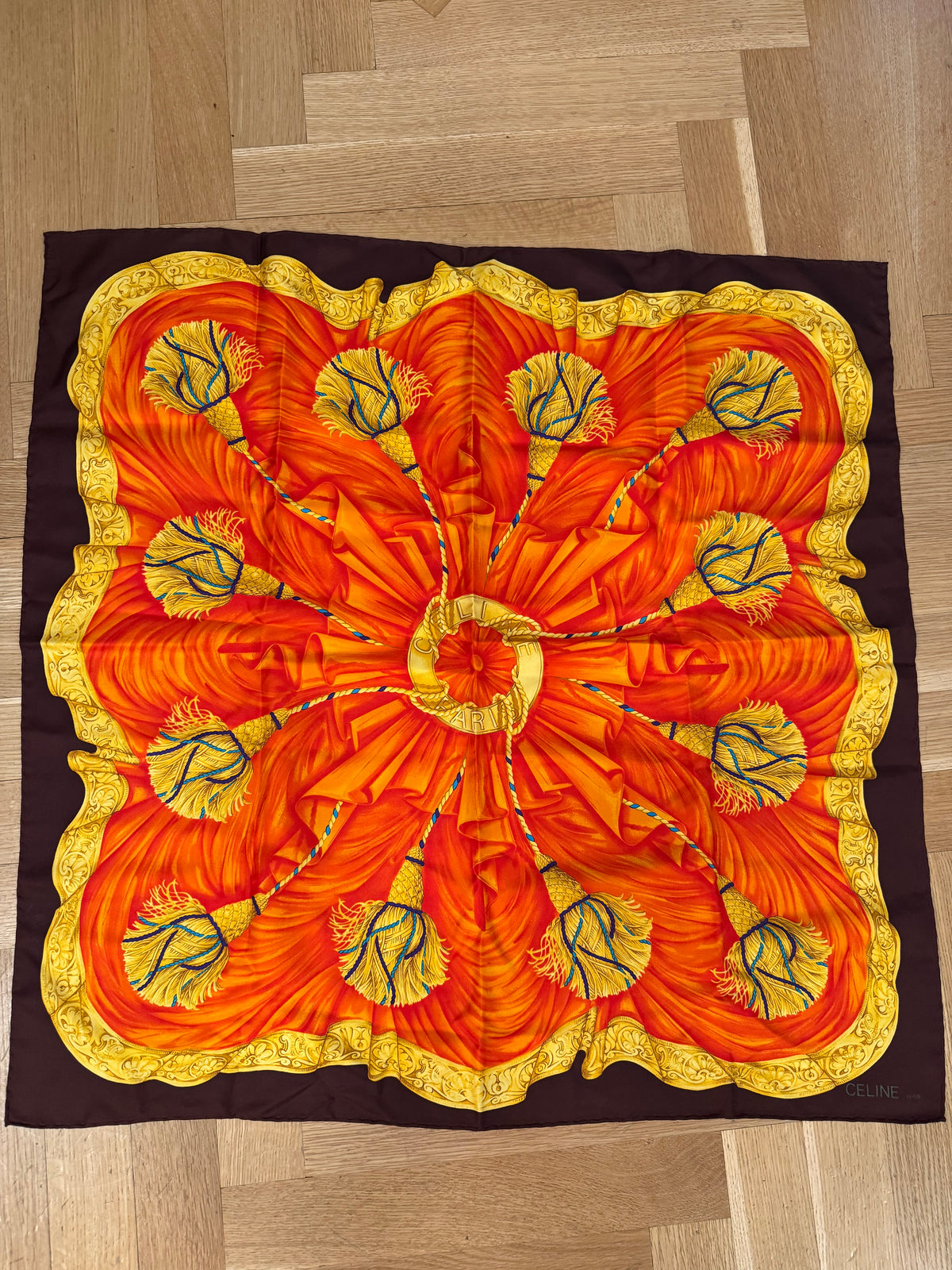 Celine scarf red and orange
