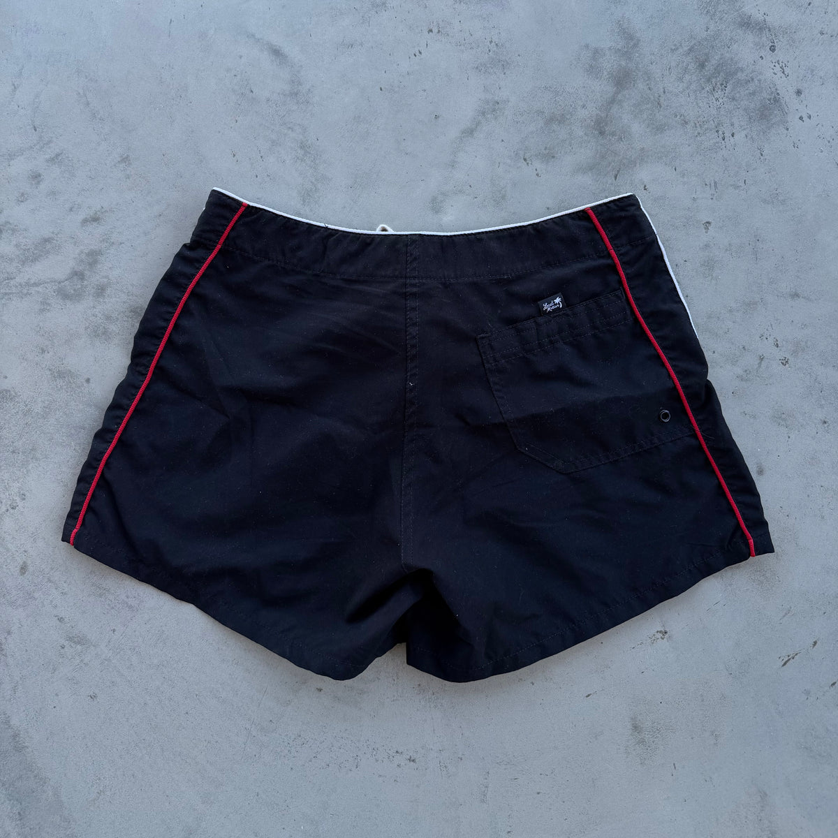 Vintage 90s Black Lace Up Boardshorts