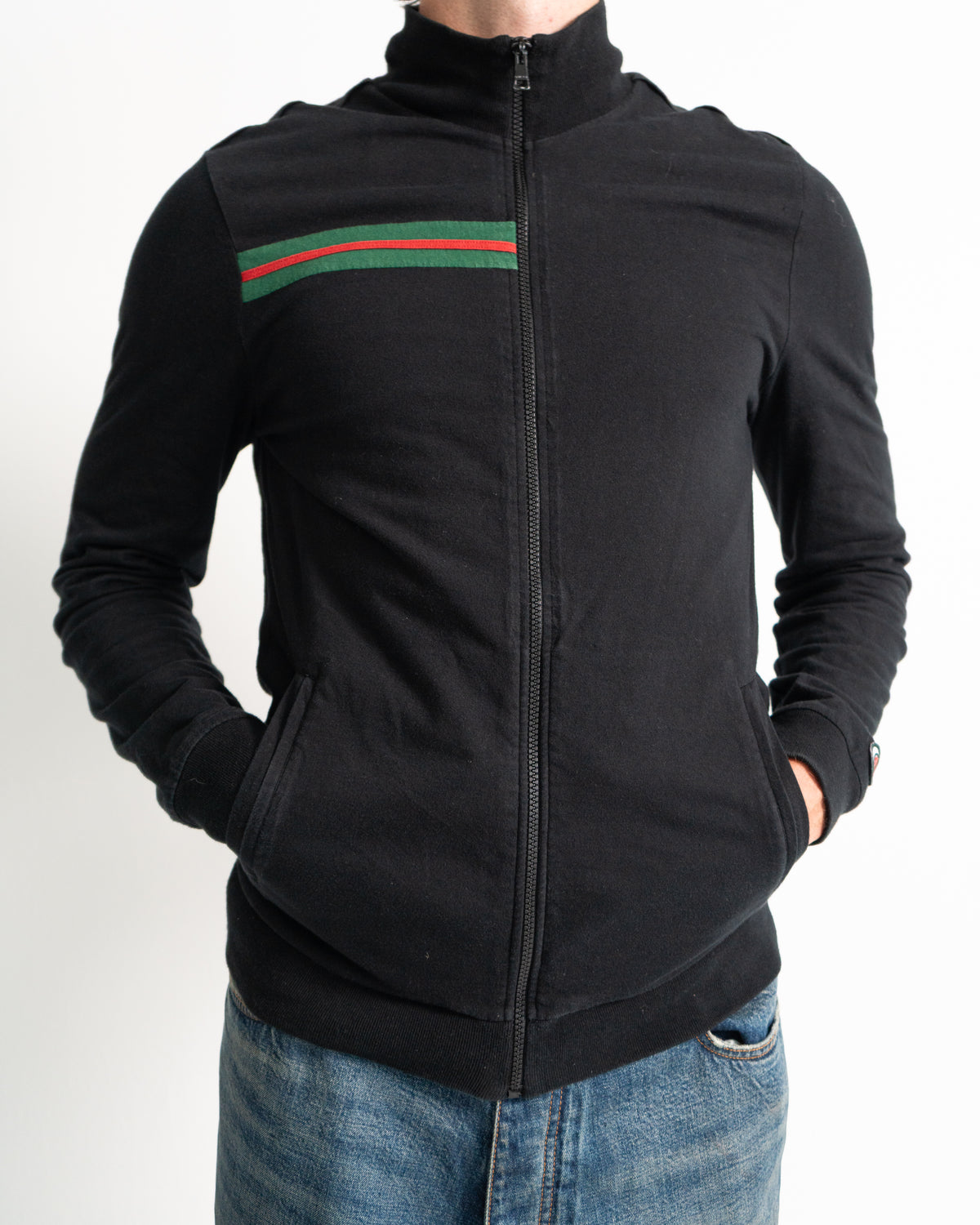 Gucci Crew Neck Long Sleeve Zip-up