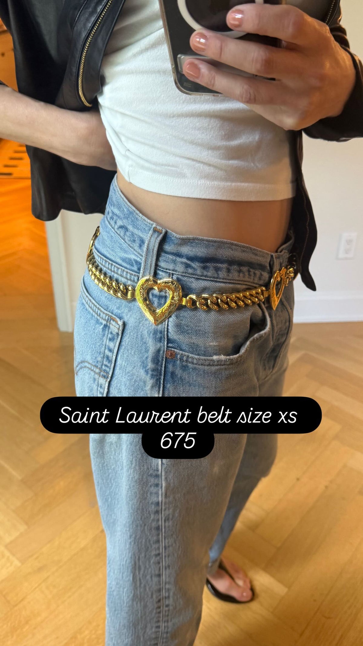 Yves Saint Laurent heart belt