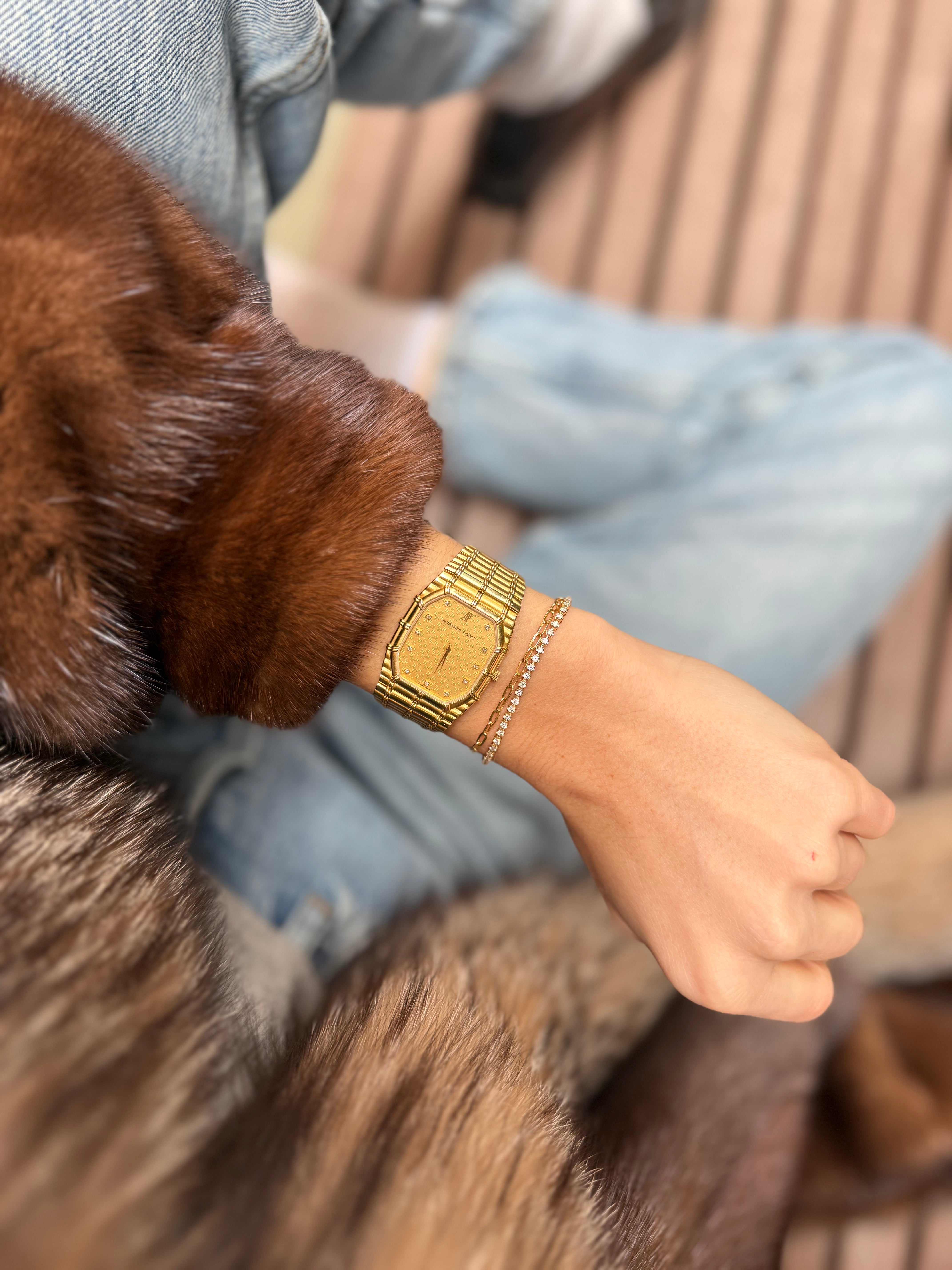 Audemars Piguet Bamboo 27mm Yellow Gold & Diamond