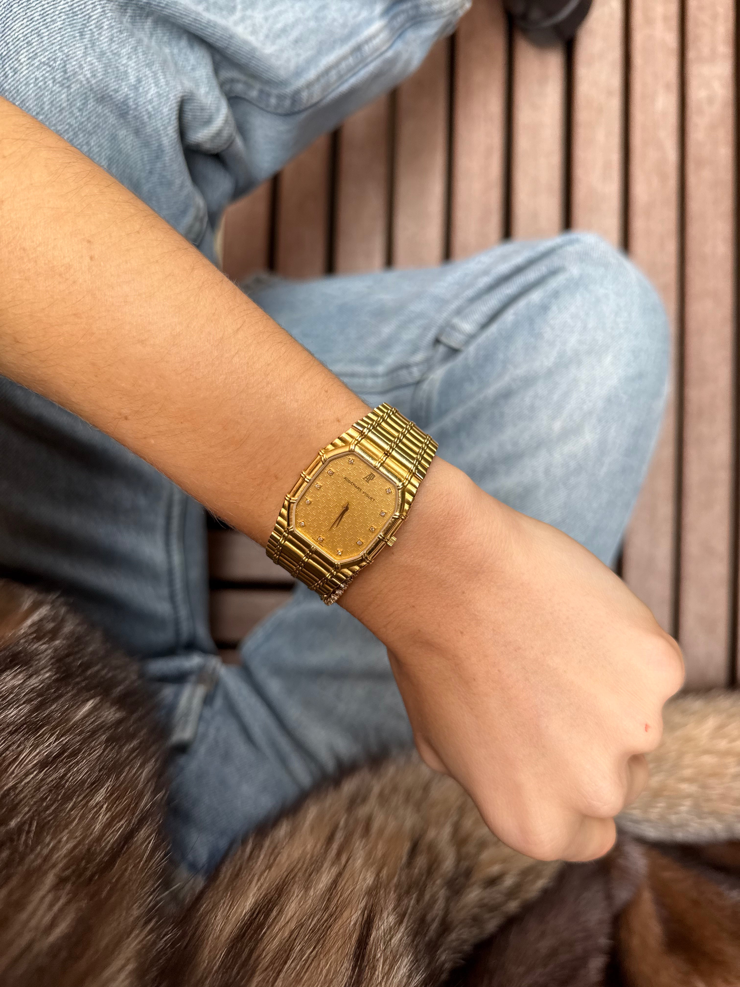 Audemars Piguet Bamboo 27mm Yellow Gold & Diamond