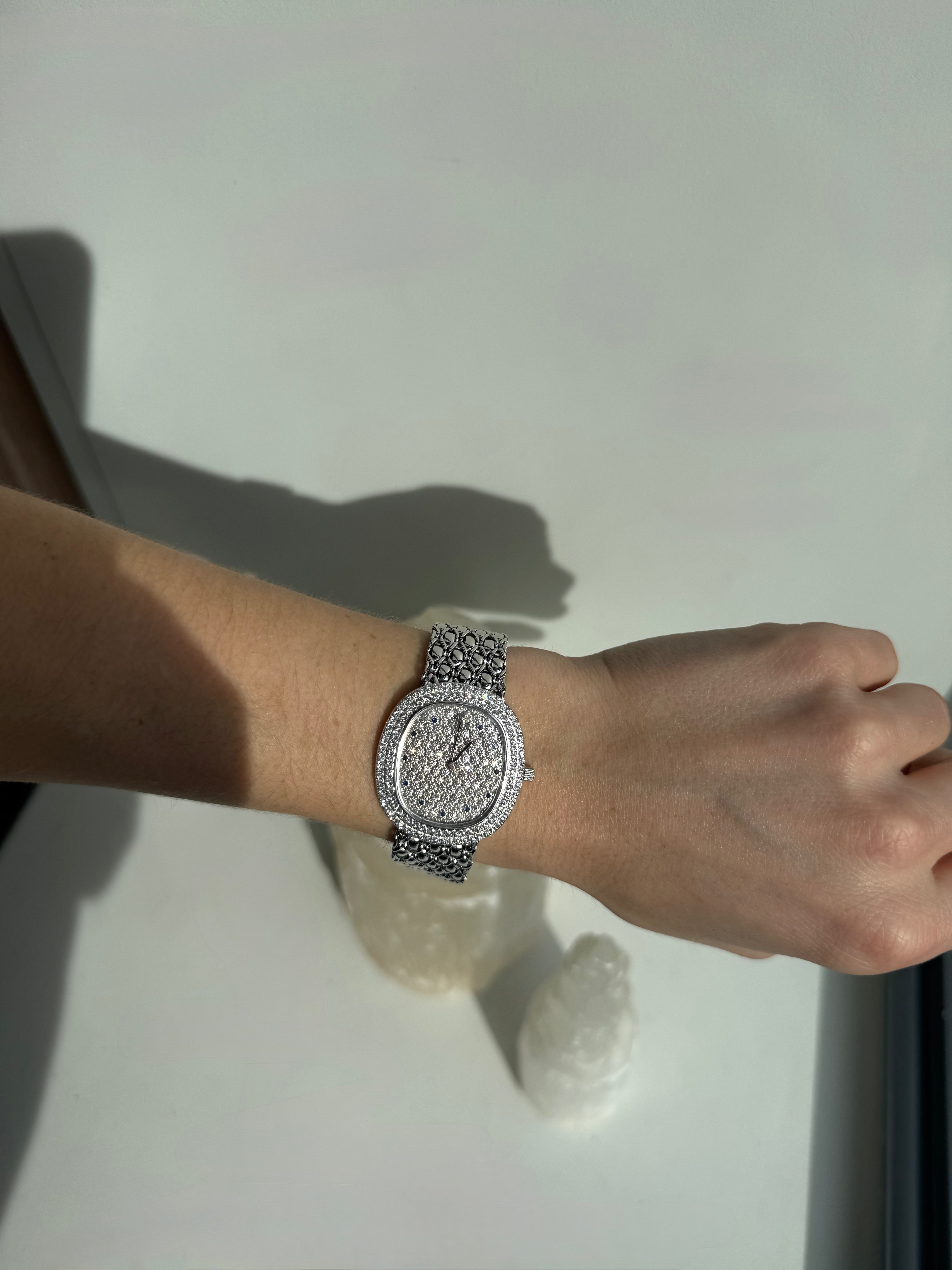 Audemars Piguet 18k White gold oval-shaped watch